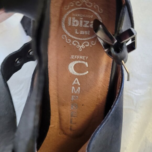 🎀Jeffrey Campbell Ibiza Everly Black Double Buckle Booties Leather - Picture 5 of 7